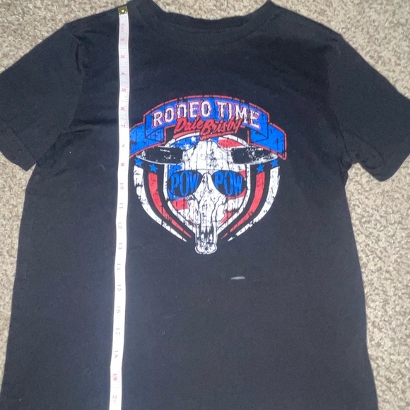 Rodeo Time Black Graphic Women's Crop Top - Picture 2 of 4